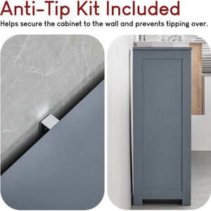 Priano 4 Drawer Freestanding Unit - Light Grey by Vida Designs