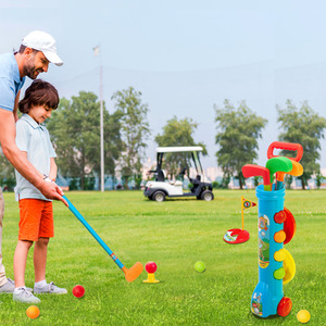 Children's Golf Club Toy Set with Golf Cart - Multicolor by komore