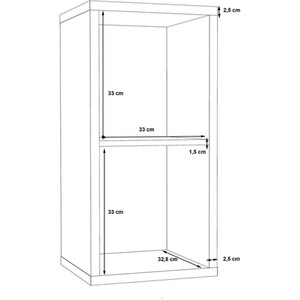 Mauro 1-Shelf Unit - Artisan Oak by Furniture To Go