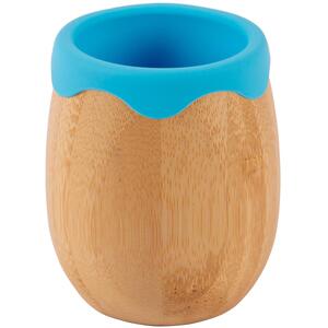 130ml Bamboo Baby Trainer Cup - Blue / 9.5cm by Tiny Dining