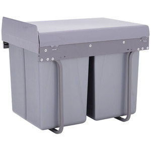 Bin Pull-Out Double Kitchen Waste Unit - Grey by Kidkid