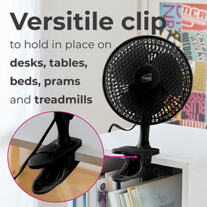 Neo Mini Clip Base Mount Desk Fan - Black by Neo