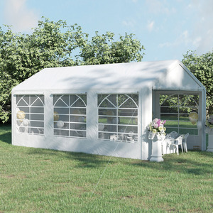 Outsunny Garden Gazebo Marquee (6m x 3m) - Silver by Outsunny
