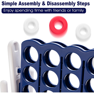 Giant 4 in A Row Family Game Set - Blue by Costway