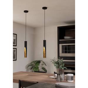 EGLO Barbotto Modern Pendant Light - Black by EGLO