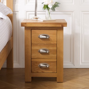 Wooden Furniture Set Wardrobe Chest of Drawers Bedside Woburn - Brown by Birlea