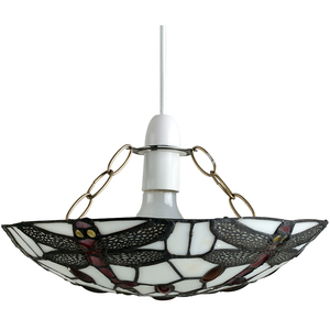 Tiffany Vintage Style Multicolour Ceiling Pendant Shade - Multicolour by ValueLights