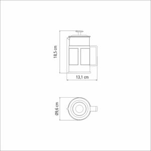 Tramontina French Press Coffee Maker - Black / 0.6l by Tramontina