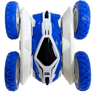 Mini Remote Conntrolled Stunt Car - Blue and White