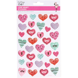 Love Heart Stickers by Crafty Club