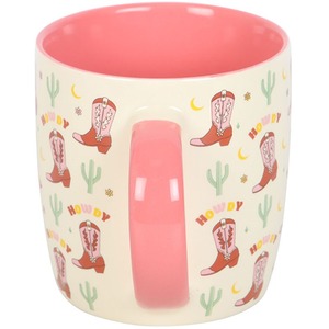 Howdy Cowboy Boot Print Mug - 360ml by Kingsbury Gifts