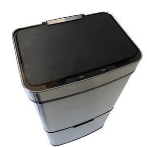 Charles Bentley Triple Compartment 62L Sensor Bin - Silver by Charles Bentley