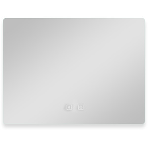 Backlit Bathroom Mirror with Lights Socket Bluetooth Dimmable - White / 70x50cm by AicaBathroom