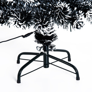 HOMCOM Artificial Christmas Xmas Tree with LED Snowflake - Green / 4ft by HOMCOM