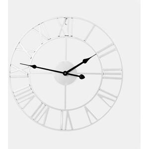 Roman Numerals Skeleton Wall Clock - Silver by OHS