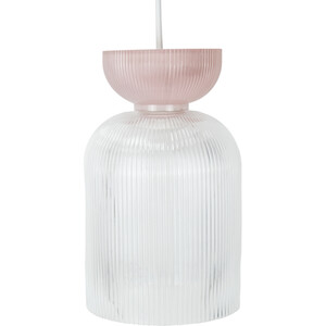 Cerelia Glass Pendant - Pink and Clear