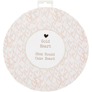 Hearts Round Cake Board - Pink