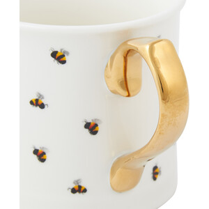 Gold Handle Mug - White