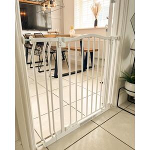 Curved Top Safety Gate - Matt White / 80cm - 89cm by Safetots