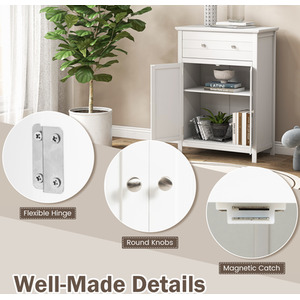 Floor Storage Cabinet with Drawer by Costway