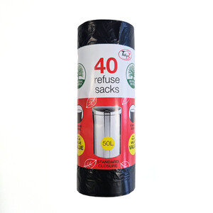 Pack of 40 Tidyz Refuse Sacks - Black by Tidyz