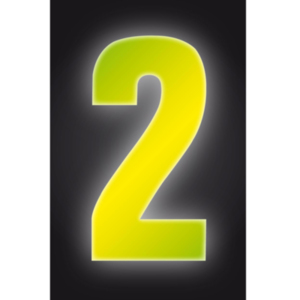 Hi Vis Yellow Number - 2