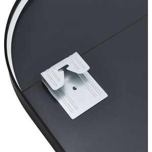 Arched Black Aluminum Alloy Frame Wall Mirror - Clear / 40cm / 60cm by Livingandhome