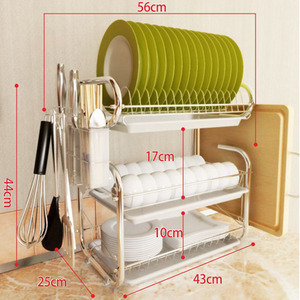 Kitchen 3-Tier Dish Drainer with Cutting Boards by lifeideas