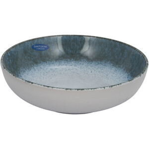 Santorini Reactive Glaze Serving Bowl - Blue