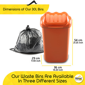 Lift Recycle Plastic Waste Bin 15-30-50L by Home Centre