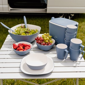 Insulated Picnic Cool Box Set - Blue by Bayside