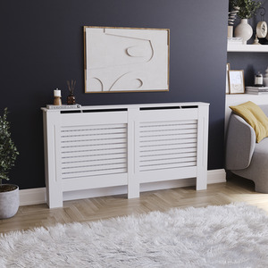 Milton Radiator Cover - White / 152cm by Vida Designs