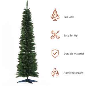 HOMCOM 6ft Artificial Pine Christmas Tree - Green by HOMCOM
