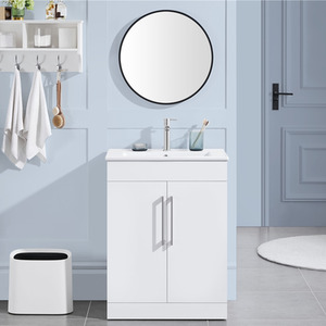 Yaheetech Bathroom Cabinet with Ceramic Sink - White by Yaheetech