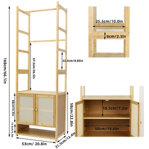 Bamboo Storage Cabinet Clothes Rack - Natural by Wyld and Coco