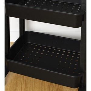 3 Tier Trolley with Wheels - Black
