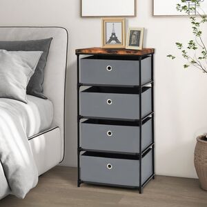 Chest of Drawers Storage Tower - Grey by Costway