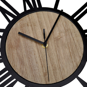 Wooden Silent Wall Clock - Black by Livingandhome