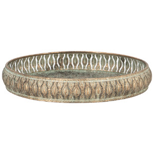 Ornate Bronze Metal Tray - Regular