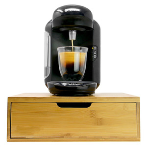Tassimo Coffee 64 Pod Drawer and Stand - Bamboo by Maison & White