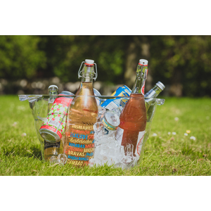 BarCraft Clear Acrylic Large Oval Drinks Pail Cooler, Labelled - Clear by BarCraft