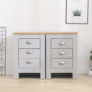 HMD 3 Pieces Wooden Bedroom Set-White or Grey by HMD Furniture