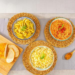 22cm Hand-Printed Pasta Bowl Pack of 6 - Multi by Nicola Spring