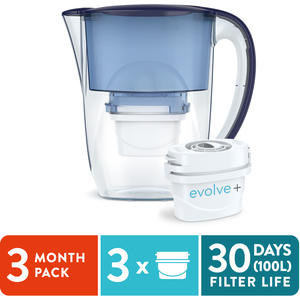 Oria Water 2.8L Filter Jug - Blue / 3 pack by Aqua Optima