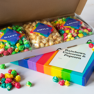 Rainbow Gourmet Popcorn Letterbox Gift - Multicolour by Popcorn Shed