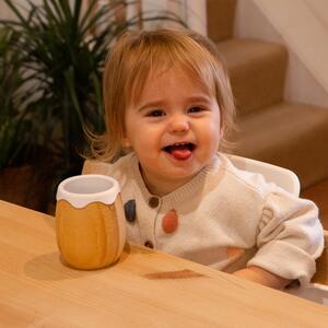 130ml Bamboo Baby Trainer Cup - White / 9.5cm by Tiny Dining