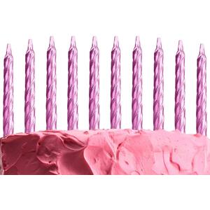 Spiral Candles Cake Topper - Light Pink by Shatchi