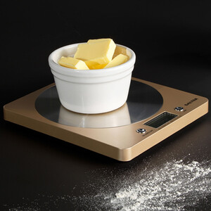 Salter Olympus Disc Electronic Scale - Neutral and Silver by SALTER