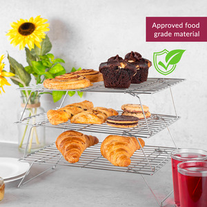 Innoteck 3 Tier Stackable Cake Cooling Rack - Chrome by Innoteck