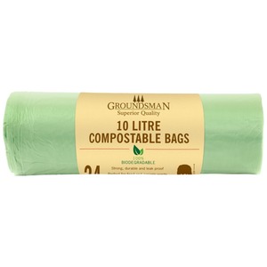 10L Compostable Food Waste Caddy Bags - Green by Groundsman